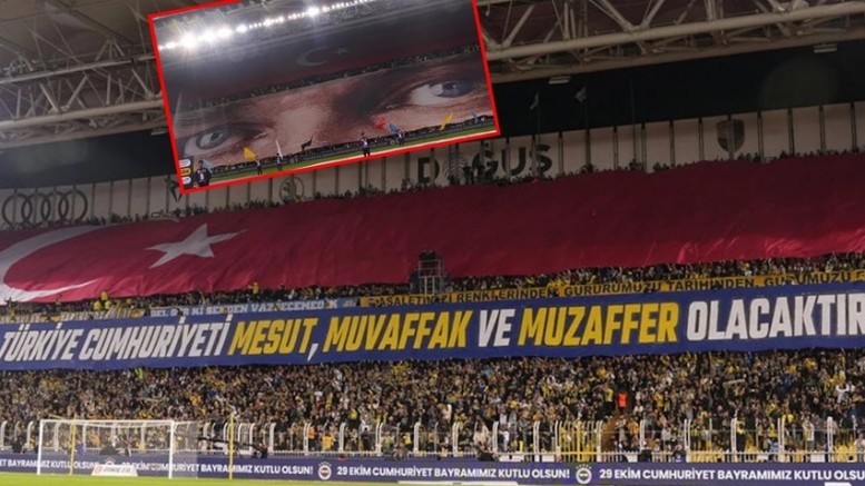 Fenerbahçe, Atatürk posteri ile Cumhuriyet Bayramı'nı kutladı ve TUSAŞ şehitlerini unutmadı!