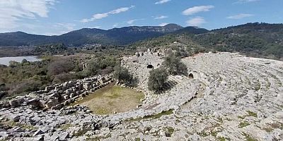 Kaunos Antik Kenti, kışın da büyüleyici güzelliğiyle ziyaretçilerini ağırlıyor